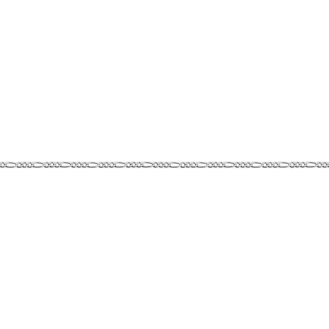 Sterling Silver Figaro 2 Side Diamond Cut Chain