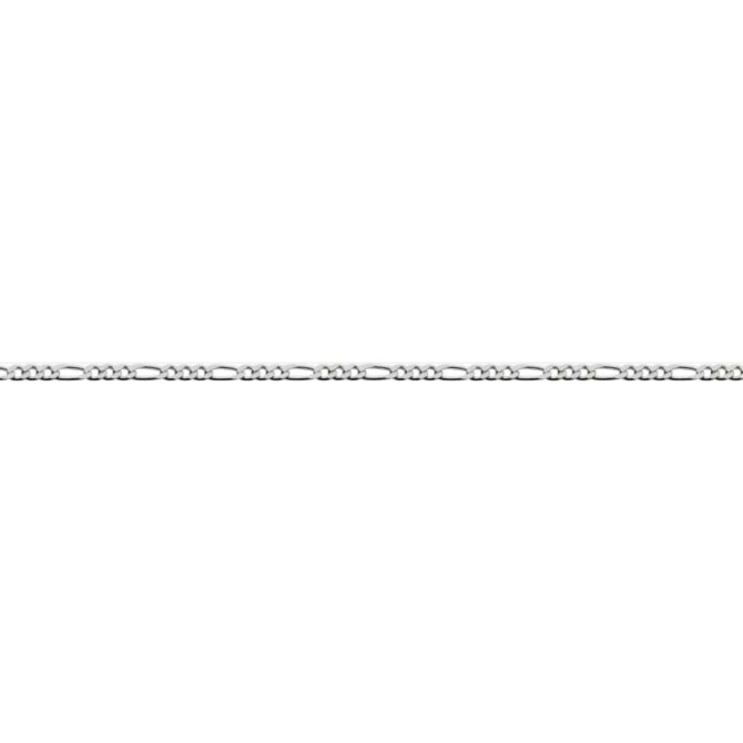 Sterling Silver Figaro 2 Side Diamond Cut Chain
