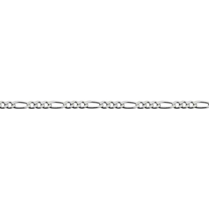 Sterling Silver Figaro 2 Side Diamond Cut Chain