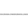 Sterling Silver Figaro 6 Side Diamond Cut Chain Extra Flat