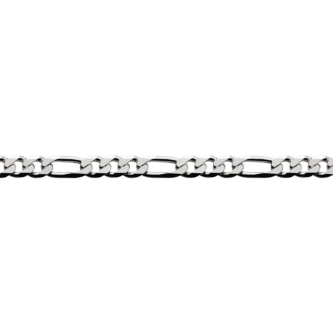 Sterling Silver Figaro 6 Side Diamond Cut Chain