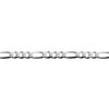 Sterling Silver Figaro 6 Side Diamond Cut Chain Extra Flat
