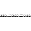 Sterling Silver Figaro 6 Side Diamond Cut Chain Extra Flat