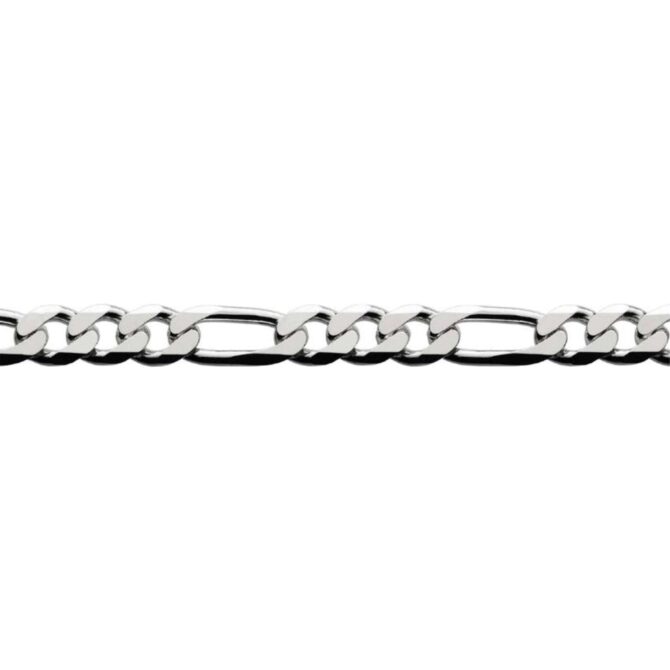 Sterling Silver Figaro 6 Side Diamond Cut Chain