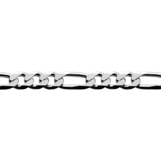 Sterling Silver Figaro 6 Side Diamond Cut Chain