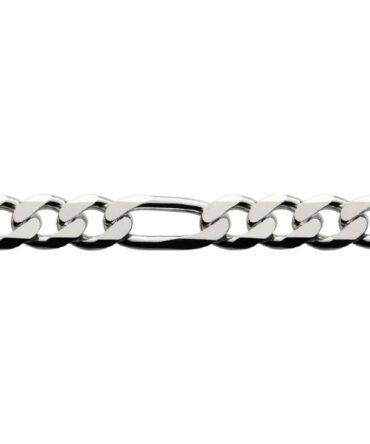 Sterling Silver Figaro 6 Side Diamond Cut Chain