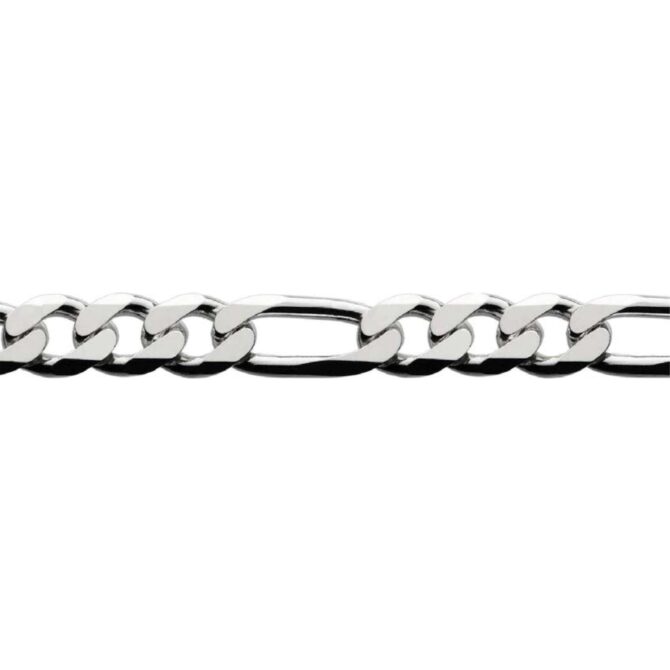 Sterling Silver Figaro 6 Side Diamond Cut Chain