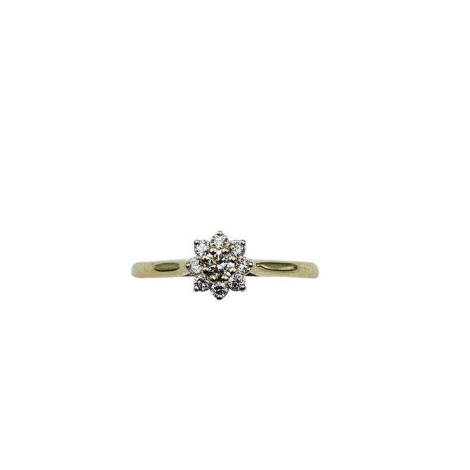 9Kt Yellow Gold Diamond Ring 0.26C