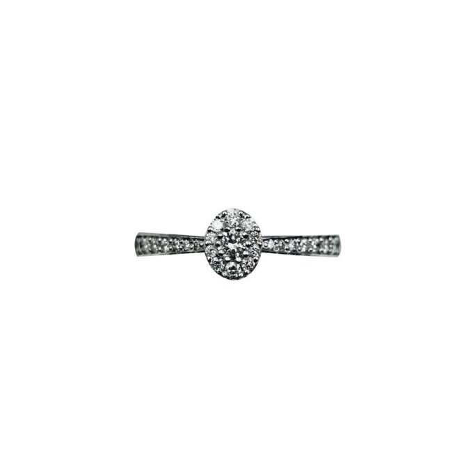 9Kt White Gold Diamond Ring 0.32C