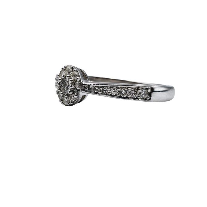 9Kt White Gold Diamond Ring 0.32C