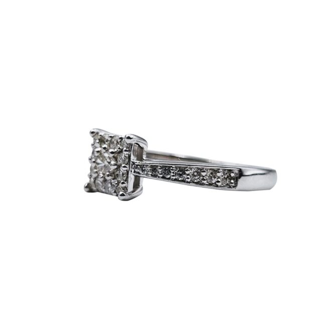 9Kt White Gold Diamond Ring 0.34C