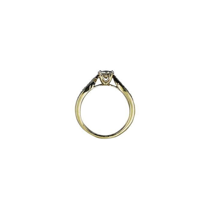 9Kt Yellow Gold Diamond Ring 0.25C