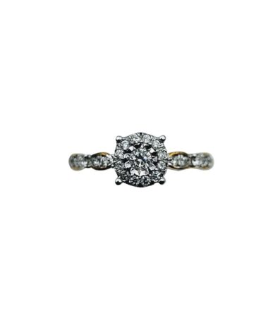9Kt Yellow Gold Diamond Ring 0.33C