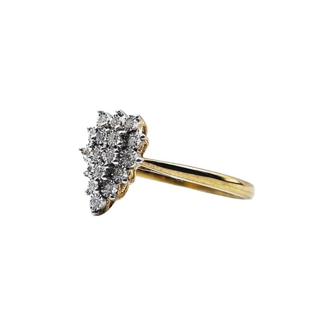 9Kt Yellow Gold Diamond Ring 0.07C