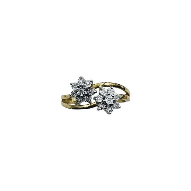 9Kt Yellow Gold Diamond Ring 0.05C