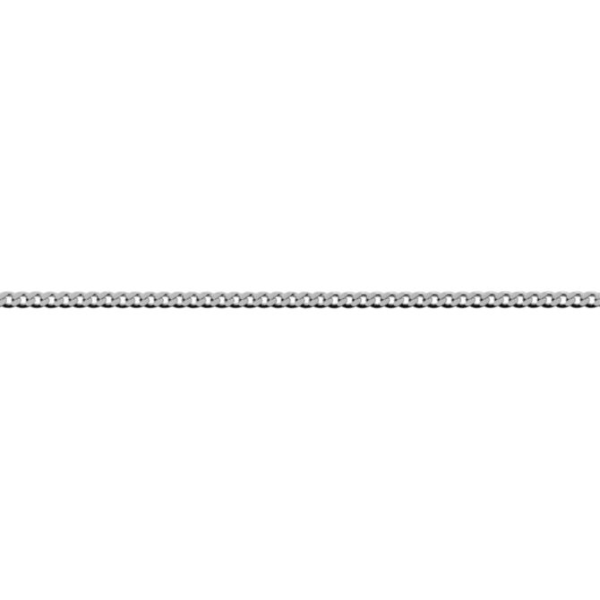 Sterling Silver Curb 2 Side Diamond Cut Chain