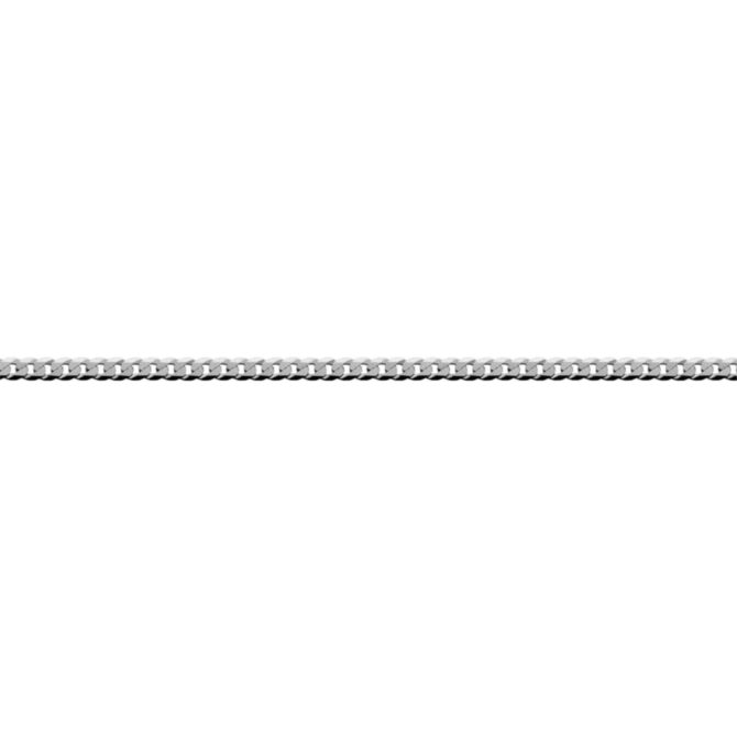 Sterling Silver Curb 6 Side Diamond Cut Bracelet Extra Flat