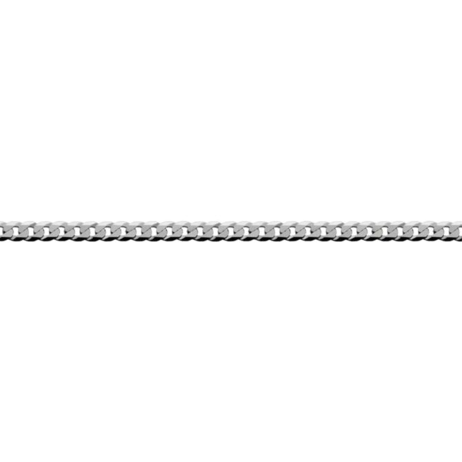 Sterling Silver Curb 6 Side Diamond Cut Bracelet Extra Flat