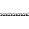 Sterling Silver Curb 6 Side Diamond Cut Bracelet Extra Flat