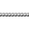 Sterling Silver Curb 6 Side Diamond Cut Bracelet Extra Flat