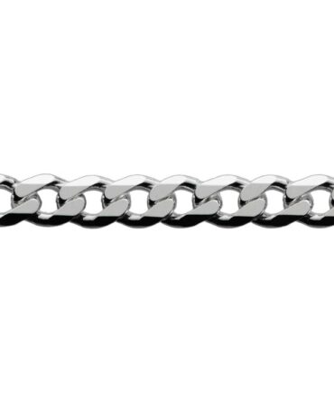 Sterling Silver Curb 6 Side Diamond Cut Chain