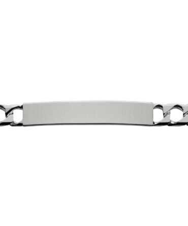 Sterling Silver Square Curb ID Bracelet
