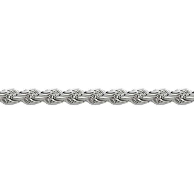 Sterling Silver Hollow Rope Bracelet
