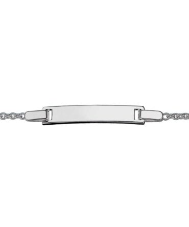 Sterling Silver Oval Rolo ID Bracelet