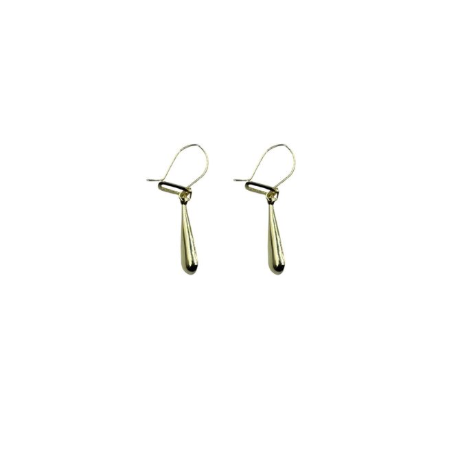9Kt Yellow Gold Tear Drop Earring (L)