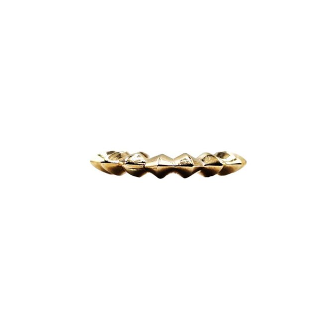 9Kt Rose Gold Fan Design Huggie Earrings 17mm x 2.5mm