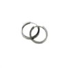 9Kt White Gold Huggie Earring (Embossed) 15mm x 2.5mm
