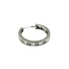 9Kt White Gold Huggie Earring (Embossed) 15mm x 2.5mm