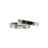 9Kt White Gold Huggie Earring (Embossed) 15mm x 2.5mm