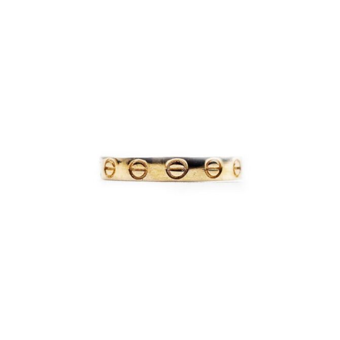 9Kt Rose Gold Huggie Earring (Embossed) 15mm x 2.5mm