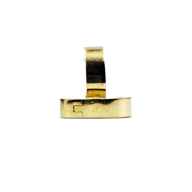 9Kt Yellow Gold Plain Flat Huggie Earring 14mm x 3.7mm