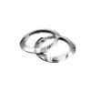 9Kt White Gold Knife Edge Huggie Earring 16mm