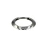 9Kt White Gold Knife Edge Huggie Earring 16mm