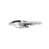 9Kt White Gold Knife Edge Huggie Earring 16mm