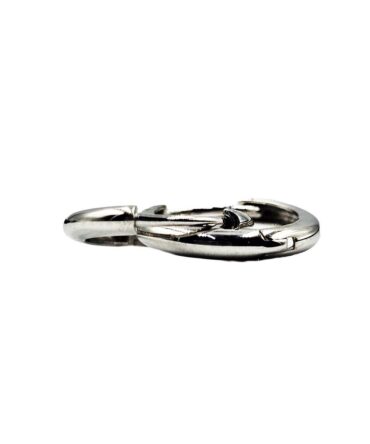 9Kt White Gold Cubic Zirconia Huggie Earring 13mm x 2mm