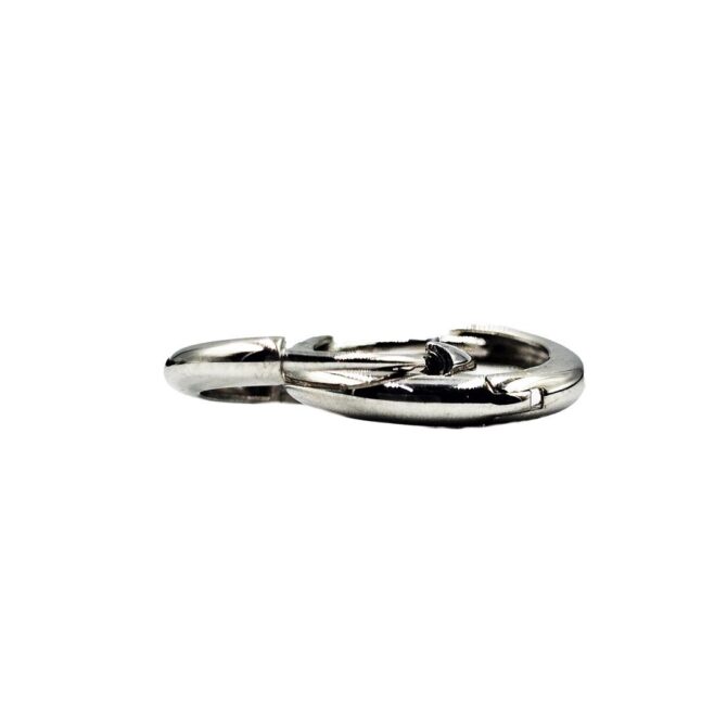 9Kt White Gold Cubic Zirconia Huggie Earring 13mm x 2mm