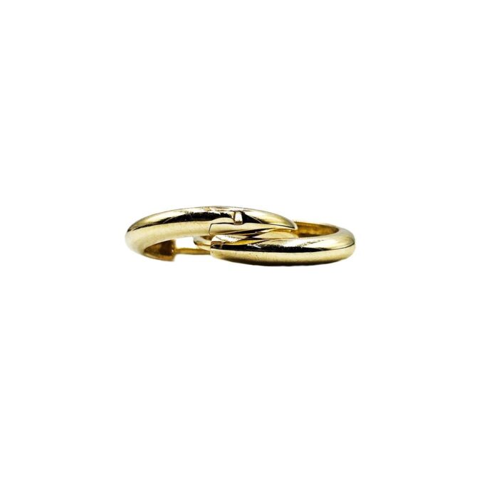 9Kt Yellow Gold Cubic Zirconia Huggie Earring 13mm x 2mm