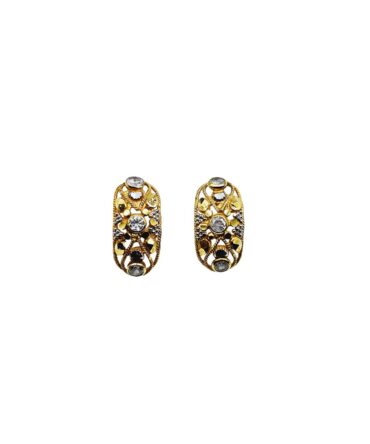 9Kt Gold Indian Huggie Earrings