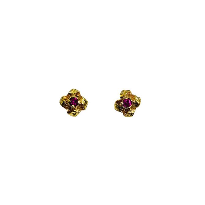 9Kt Gold Indian Stud Earrings