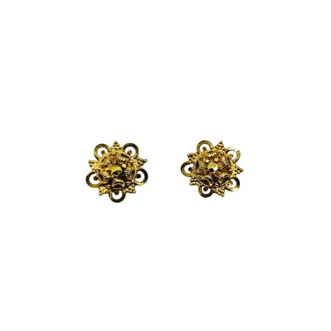 9Kt Gold Indian Stud Earrings