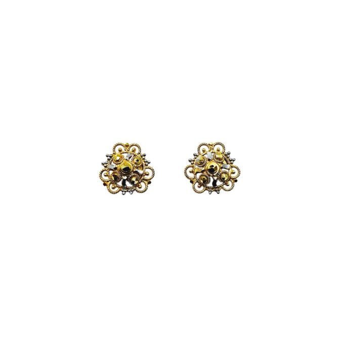 9Kt Gold Indian Stud Earrings