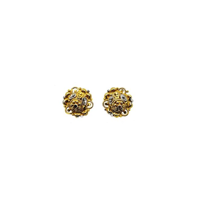 9Kt Gold Indian Stud Earrings