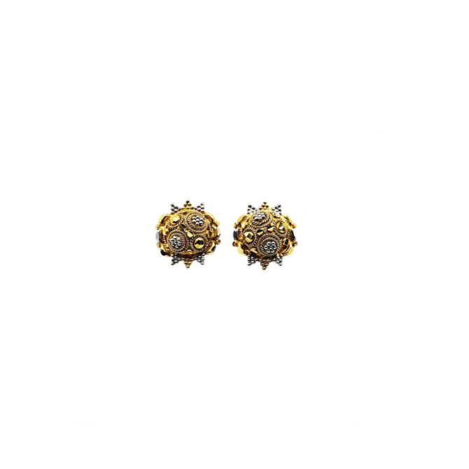 9Kt Gold Indian Stud Earrings