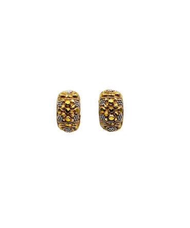 9Kt Gold Indian Huggie Earrings