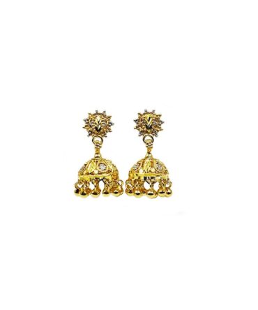 9Kt Gold Indian Jhumka Earrings