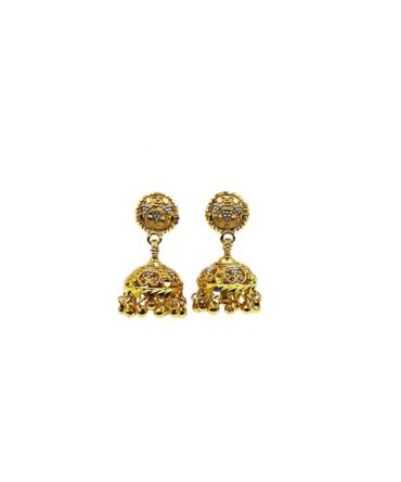 9Kt Gold Indian Jhumka Earrings